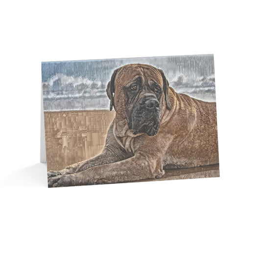 Mastiff Greeting Cards – Gentle Giant Gift Set – Custom Mastiff Photo Art