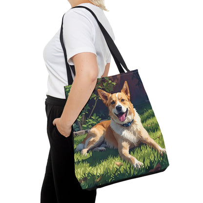 Carolina Dog Tote Bag | Dog Lover Gift | Stylish Reusable Canvas Bag with Elegant Carolina Dog Art