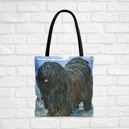 Puli Tote Bag – Unique Dog Lover Gift – Watercolor Puli Art