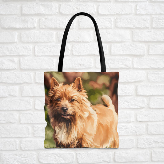 Norwich Terrier Tote Bag – Playful Dog Lover Gift – Watercolor Norwich Terrier Art