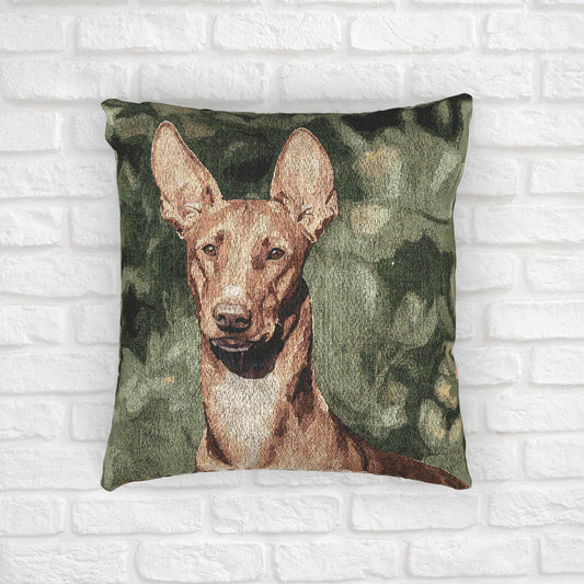 Pharaoh Hound Decorative Pillow – Elegant Egyptian Dog Lover Décor – Woven 17” x 18” Watercolor Pharaoh Hound Art