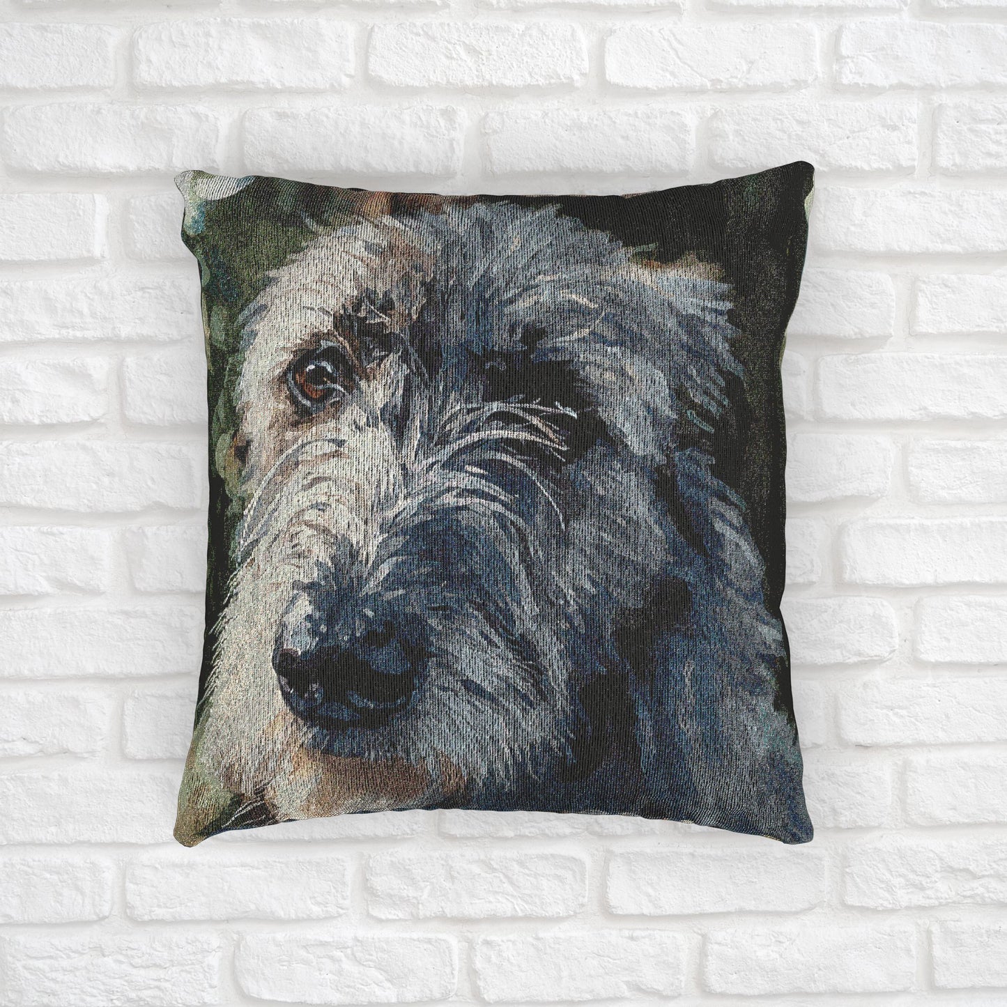 Scottish Deerhound Decorative Pillow – Noble Dog Lover Home Décor – Woven 17”x18” Pillow
