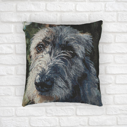 Scottish Deerhound Decorative Pillow – Noble Dog Lover Home Décor – Woven 17”x18” Pillow