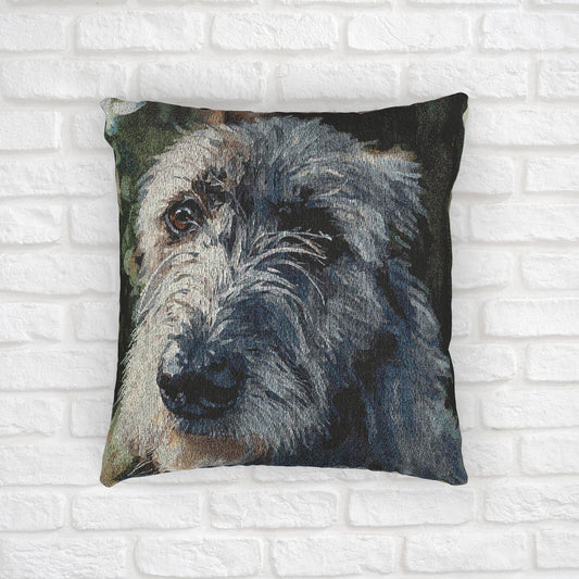 Scottish Deerhound Decorative Pillow – Noble Dog Lover Home Décor – Woven 17”x18” Pillow