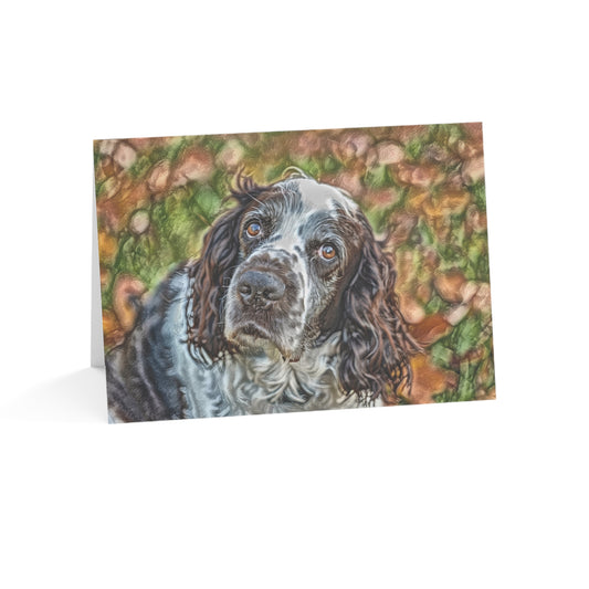English Springer Spaniel Greeting Cards – 5x7 Dog Lover Notecards – Set of 10, 30 or 50 with Envelopes