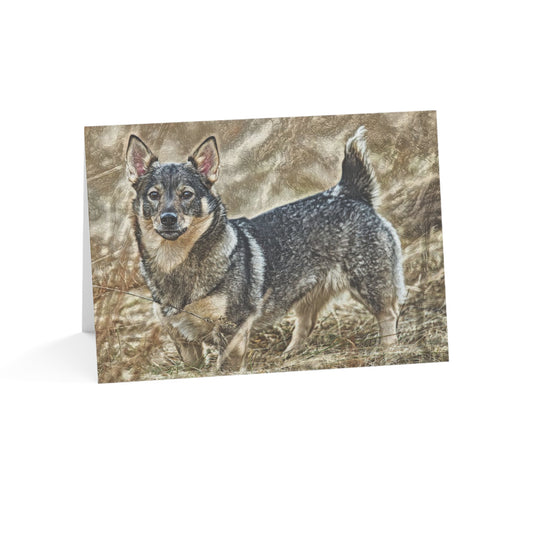 Swedish Vallhund Greeting Cards – Nordic Herding Dog Art Set