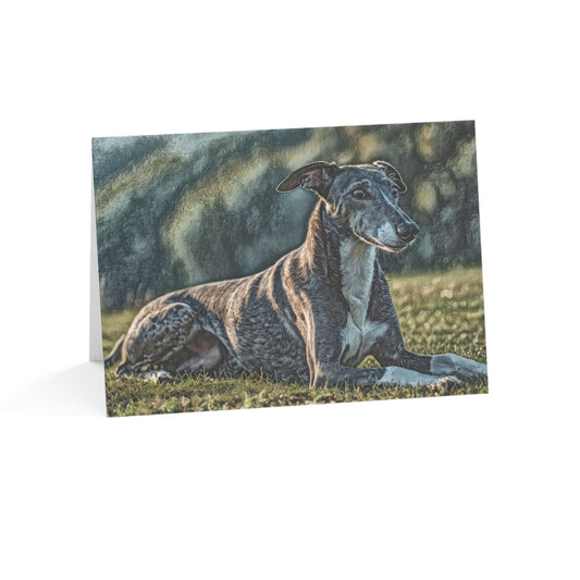 Greyhound Greeting Card Set | Elegant 5″x7″ Blank Sighthound Cards with Envelopes