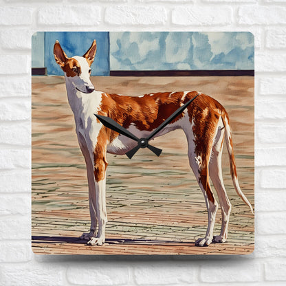 Ibizan Hound Wall Clock | Sleek 10.75″ Acrylic Sighthound Home Décor