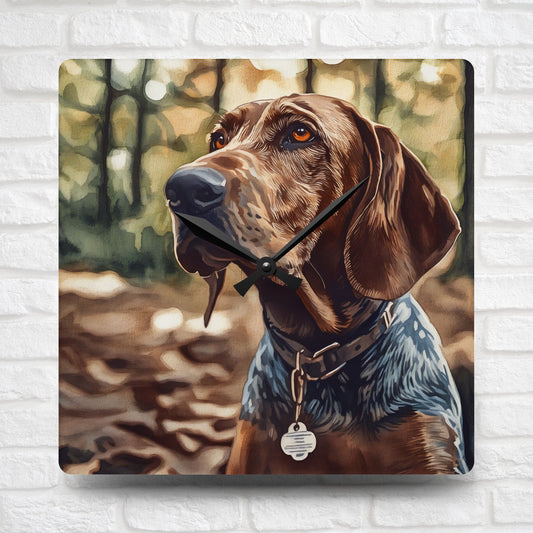 American English Coonhound Wall Clock | Hound Lover Gift | Watercolor Dog Art Home Décor