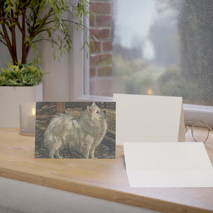 Volpino Italiano Greeting Cards – Rare Dog Lover Note Cards – Italian Breed Design