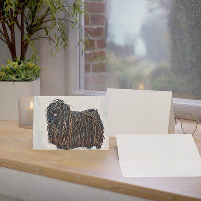 Puli Greeting Cards – Unique Dog Lover Stationery – Artistic Puli Design