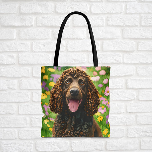 Irish Water Spaniel Tote Bag – Curly-Coated Dog Lover Gift