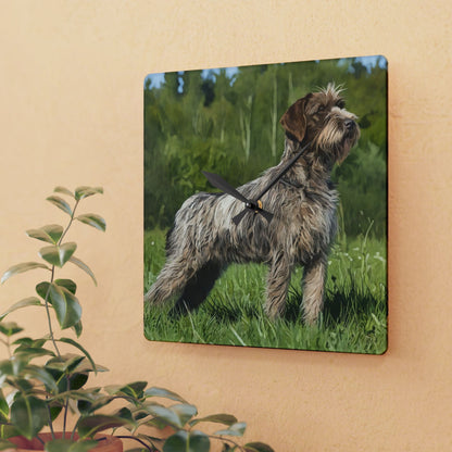 Wirehaired Pointing Griffon Wall Clock – Rugged Dog Lover Gift – Sporting Breed Design