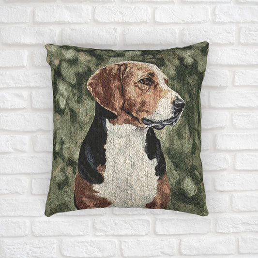 Hamiltonstovare Woven Pillow | 17″×18″ Rare Swedish Dog Lover Accent