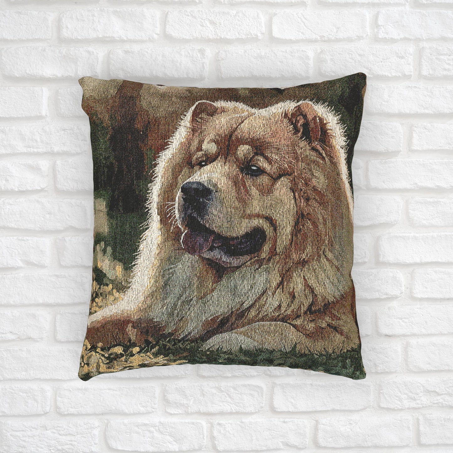 Chow Chow Woven Decorative Pillow – Dog Lover Home Décor Gift