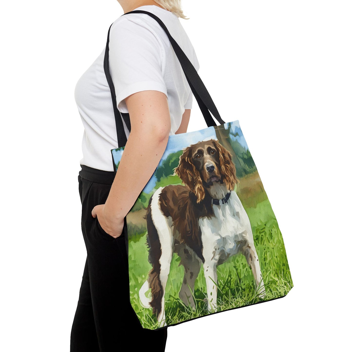 Small Munsterlander Pointer Tote Bag – Watercolor Hunting Dog Gift