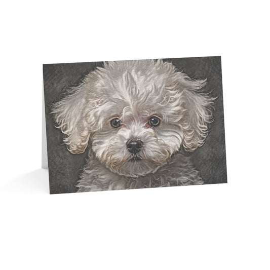 Bichon Frise Greeting Cards | Dog Lover Stationery | Blank Inside with Envelopes | Sets of 10, 30, 50