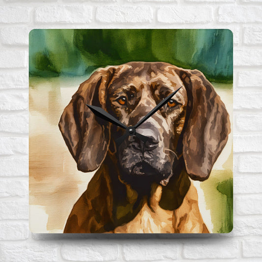 Hanoverian Scenthound Wall Clock | 10.75″ Acrylic Rare Dog Lover Décor