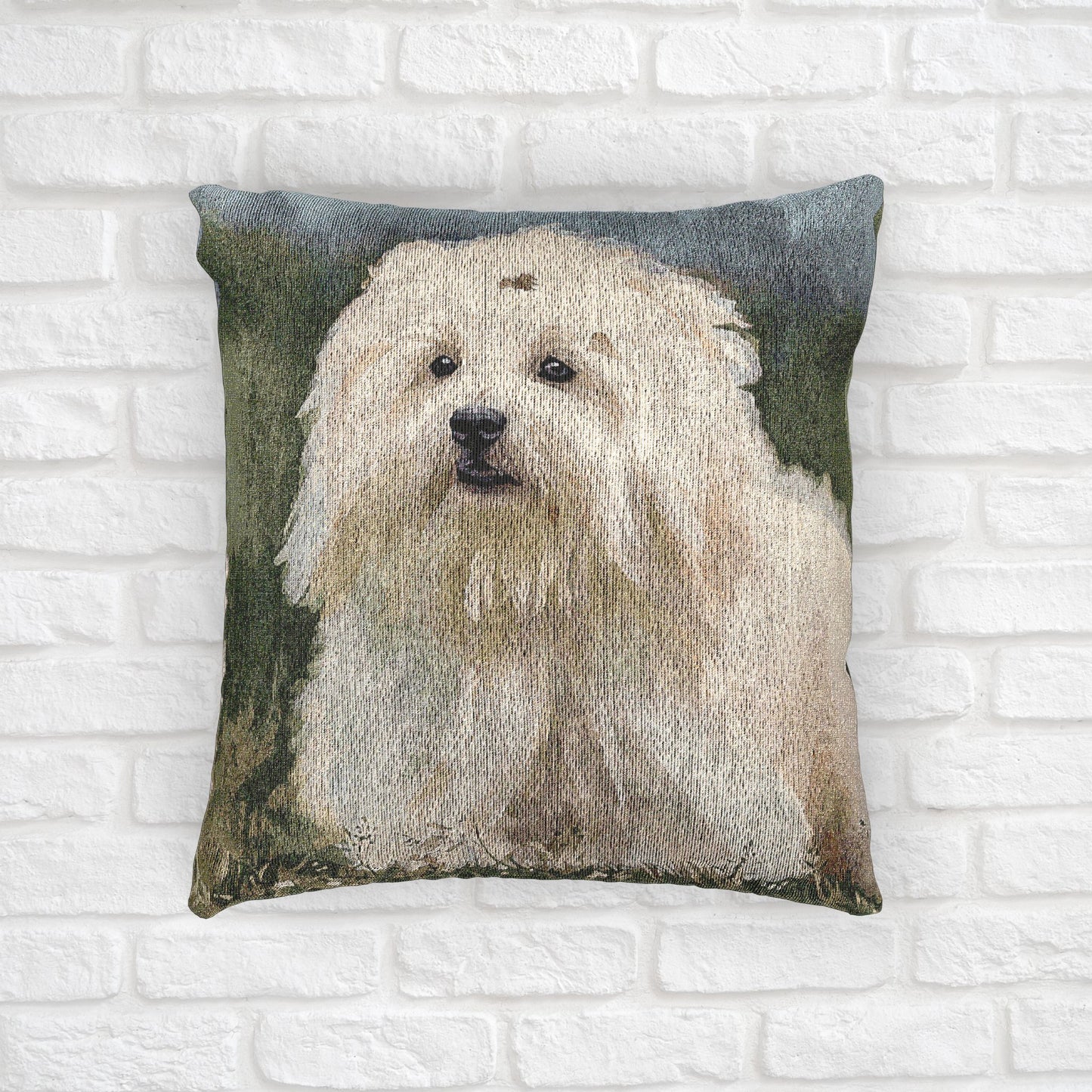Coton de Tulear Woven Decorative Pillow – Dog Lover Home Décor Gift