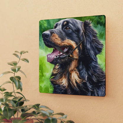 Hovawart Wall Clock | 10.75″ Acrylic Rare Guardian Dog Lover Décor