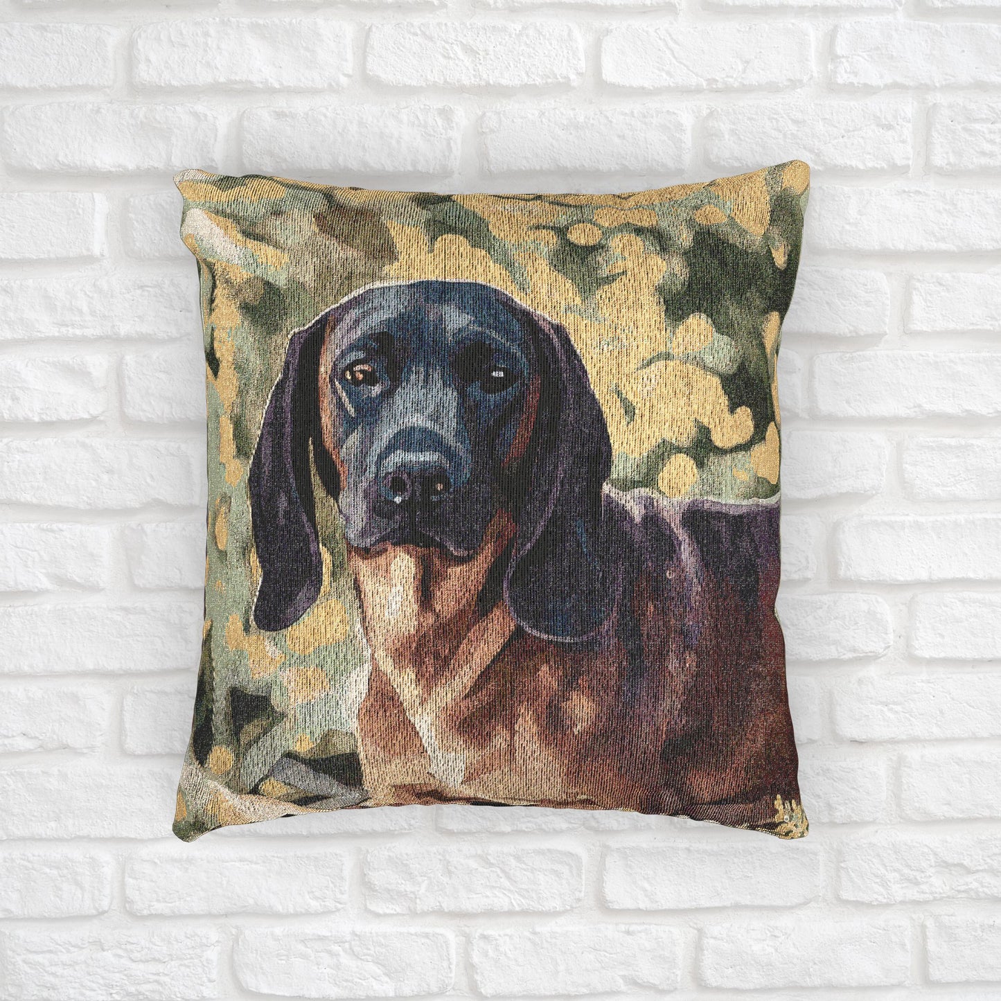 Hanoverian Scenthound Woven Pillow | 17″×18″ Rare Dog Lover Home Accent