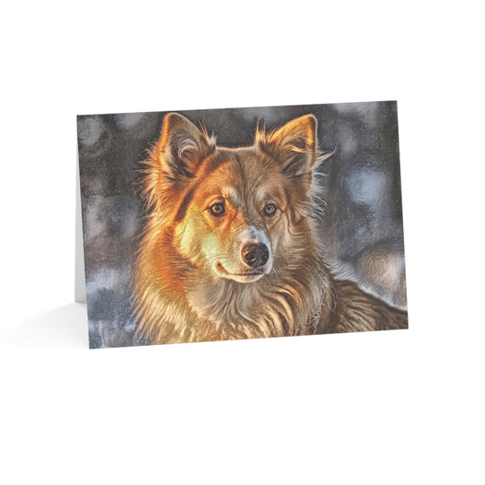 Icelandic Sheepdog Greeting Card Set | Nordic 5″x7″ Blank Dog Lover Cards with Envelopes
