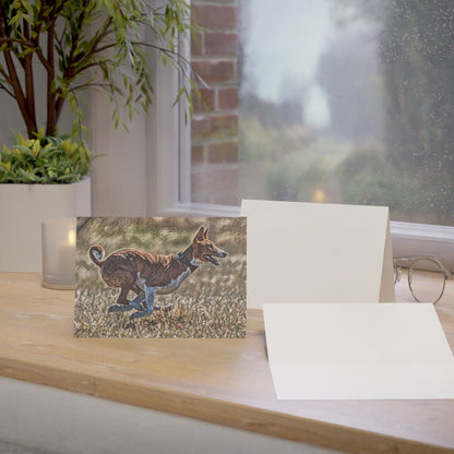 Basenji Greeting Cards (Set of 10, 30, 50) | Elegant Barkless Dog Lover Stationery