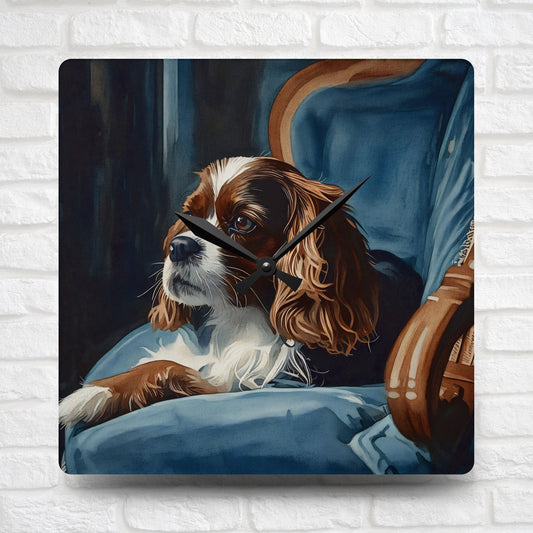 King Charles Spaniel Wall Clock | 10.75” Acrylic Dog Breed Décor
