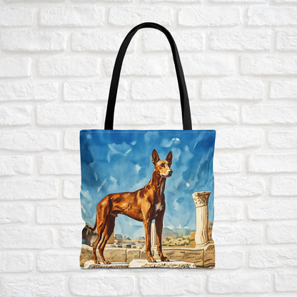 Pharaoh Hound Tote Bag – Elegant Egyptian Dog Lover Gift – Watercolor Pharaoh Hound Art