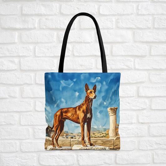 Pharaoh Hound Tote Bag – Elegant Egyptian Dog Lover Gift – Watercolor Pharaoh Hound Art