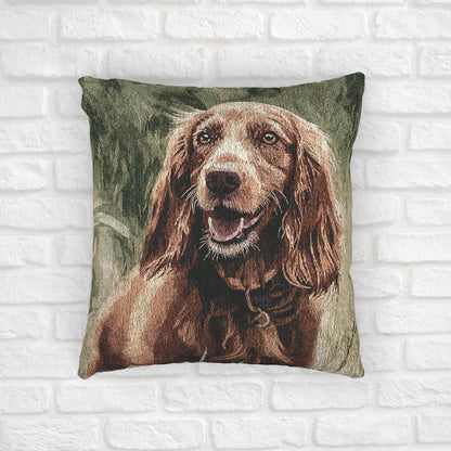 Irish Setter Woven Pillow | 17″×18″ Graceful Red Dog Lover Home Décor