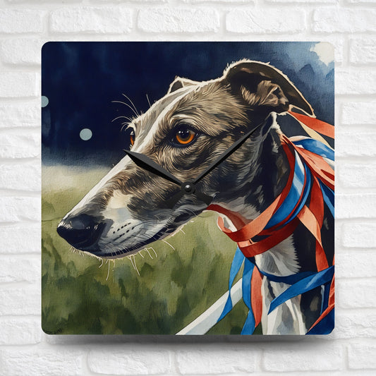 Greyhound Wall Clock | Elegant 10.75″ Acrylic Sighthound Home Décor