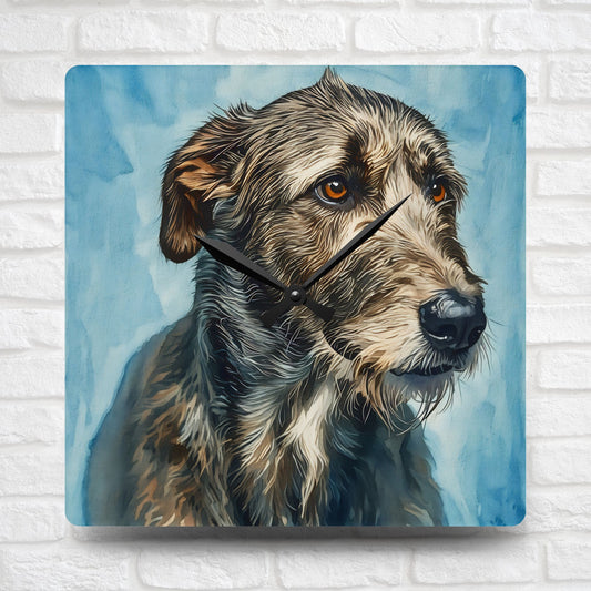 Irish Wolfhound Acrylic Wall Clock – Gentle Giant Dog Lover Home Décor