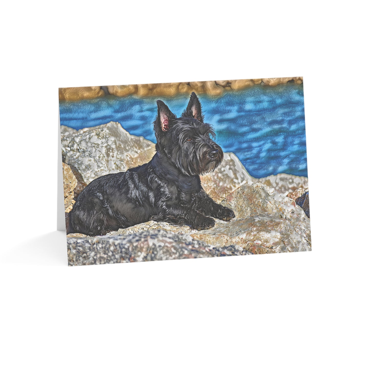 Scottish Terrier Greeting Cards – Classic Dog Lover Stationery – Artistic Scottie Design