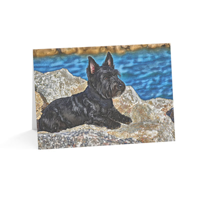 Scottish Terrier Greeting Cards – Classic Dog Lover Stationery – Artistic Scottie Design