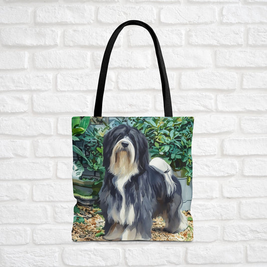 Tibetan Terrier Tote Bag – Watercolor Dog Lover Gift
