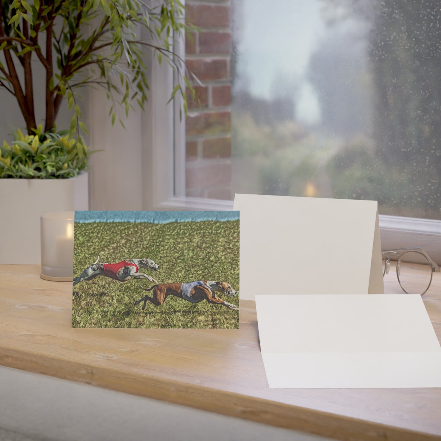 Whippet Greeting Cards – Elegant Dog Lover Note Cards – Artistic Breed Portrait