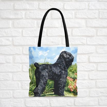Black Russian Terrier Tote Bag | Dog Lover Gift | Stylish Reusable Bag with Bold Terrier Art
