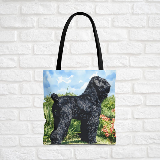Black Russian Terrier Tote Bag | Dog Lover Gift | Stylish Reusable Bag with Bold Terrier Art