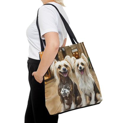 Chinese Crested Tote Bag | Dog Lover Gift | Elegant Reusable Bag with Chinese Crested Art