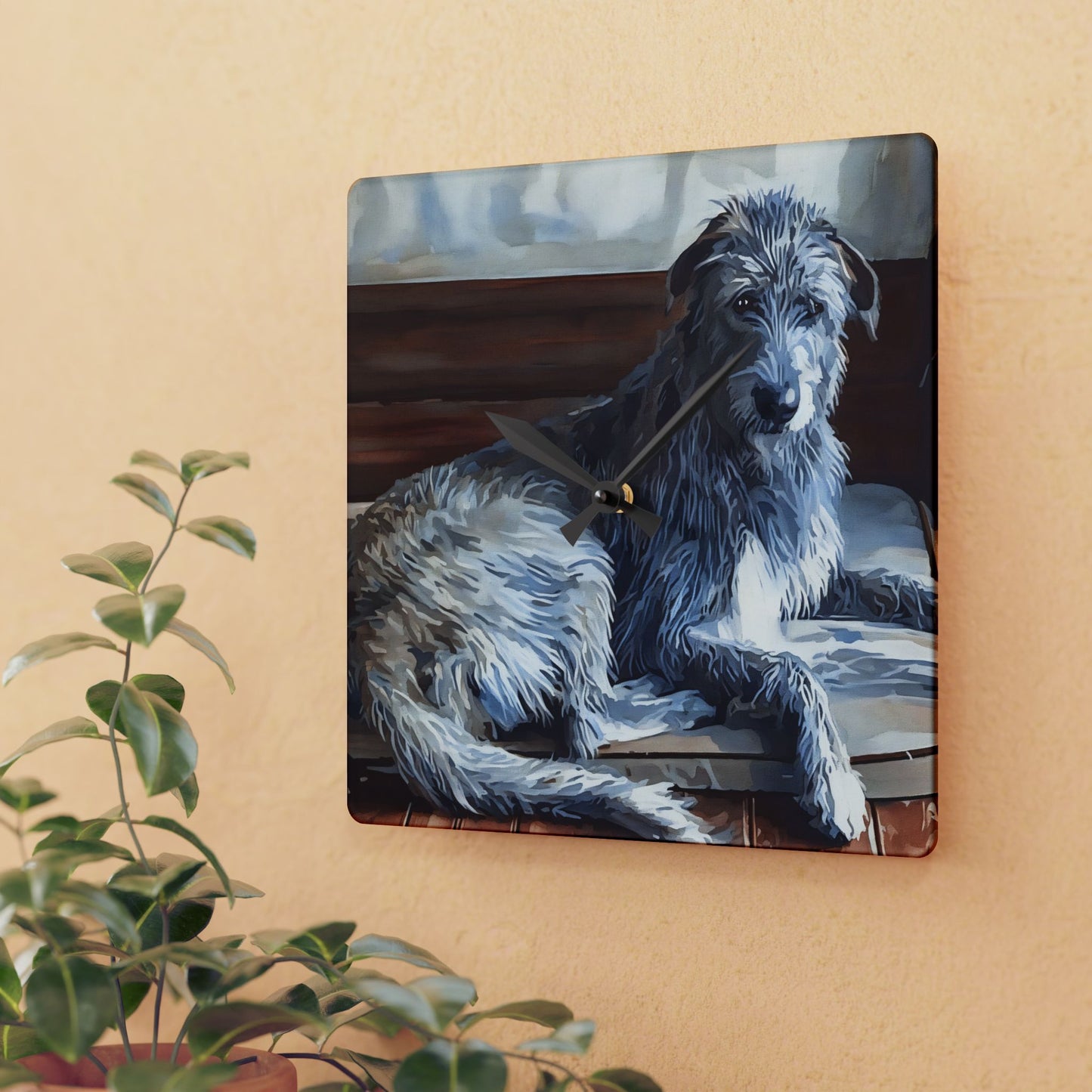 Pyrenean Shepherd Wall Clock – Cheerful Dog Lover Gift – Watercolor Pyrenean Shepherd Art