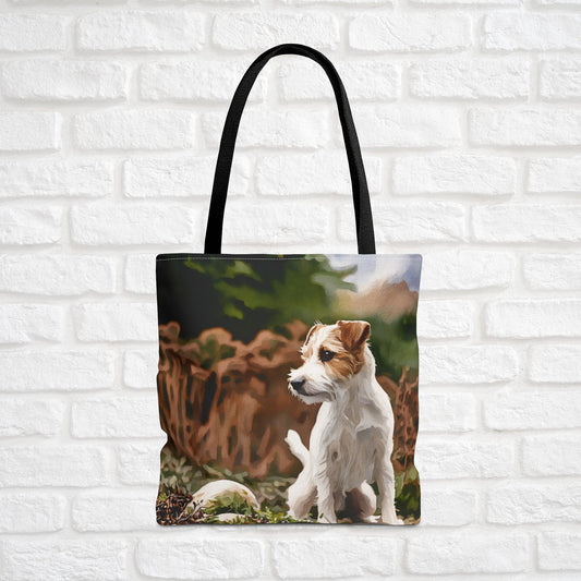 Parson Russell Terrier Tote Bag – Energetic Dog Lover Gift – Watercolor Parson Russell Art