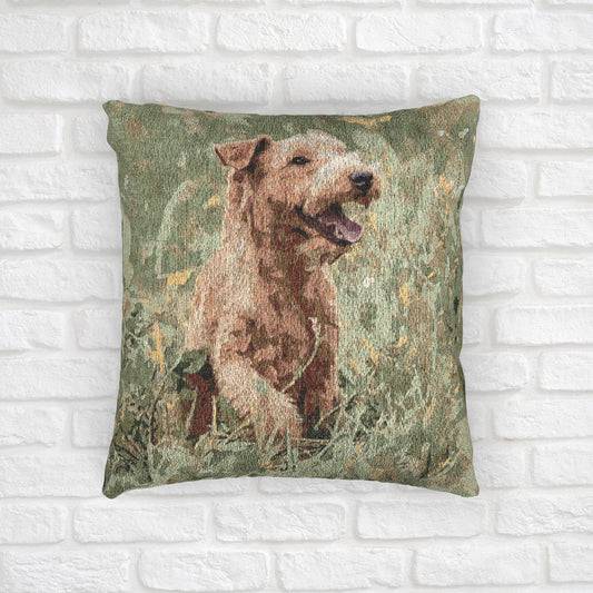 Lakeland Terrier Woven Pillow | 17x18 Dog Lover Decorative Cushion