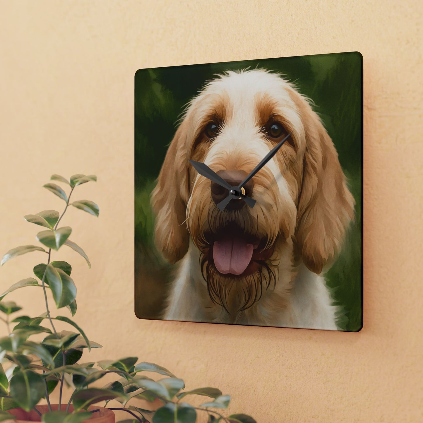 Spinone Italiano Wall Clock – Watercolor Hunting Dog Gift