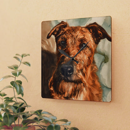 Irish Terrier Acrylic Wall Clock – Bold & Loyal Dog Lover Home Décor