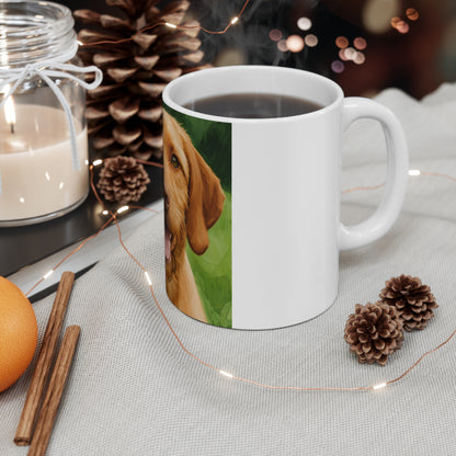 Wirehaired Vizsla Coffee Mug – Unique Dog Lover Gift – Artistic Vizsla Design