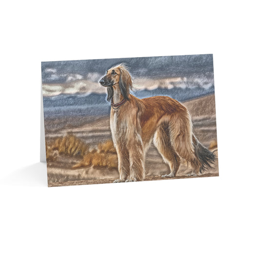 Afghan Hound Greeting Card Set | Oil Painting Afghan Hound Dog Lover Gift