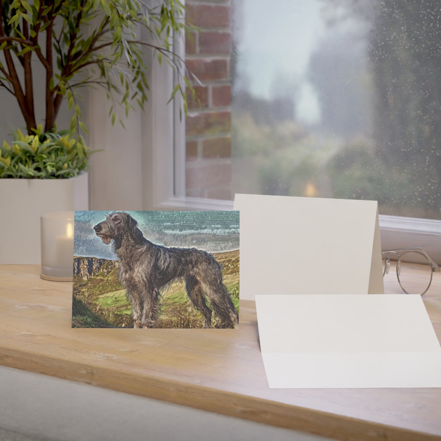 Scottish Deerhound Greeting Cards – Noble Dog Lover Stationery – Artistic Deerhound Design