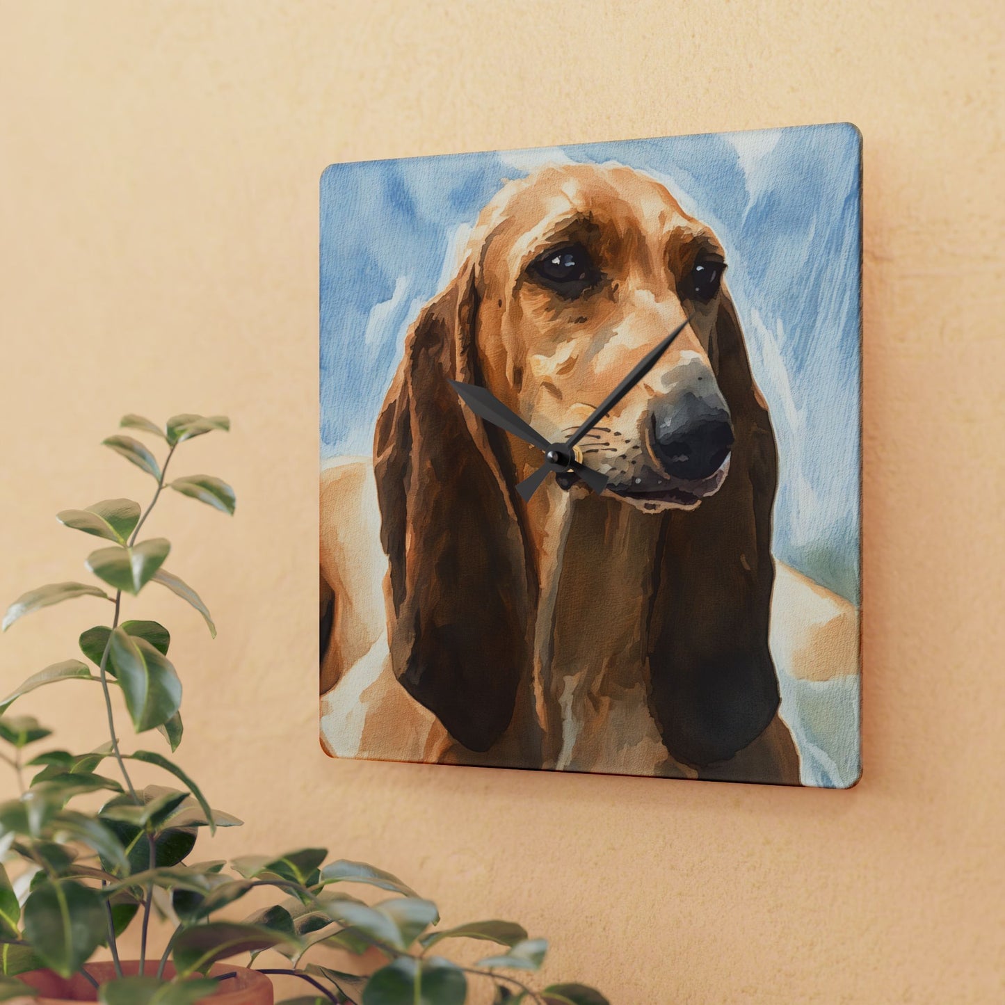 Segugio Italiano Wall Clock – Elegant Scenthound Gift – Watercolor Segugio Art