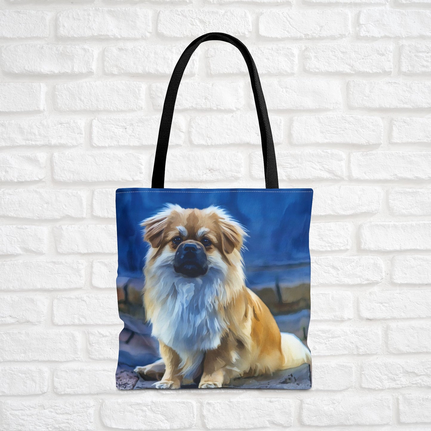 Tibetan Spaniel Tote Bag – Watercolor Dog Lover Gift